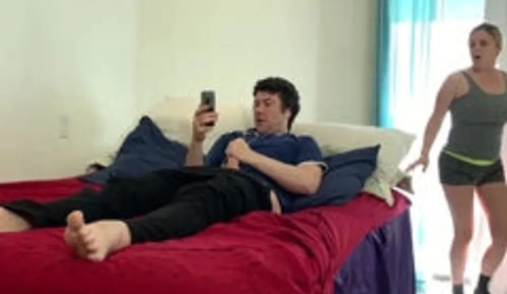 Young man has hot sex with busty stepmother Erin Electra