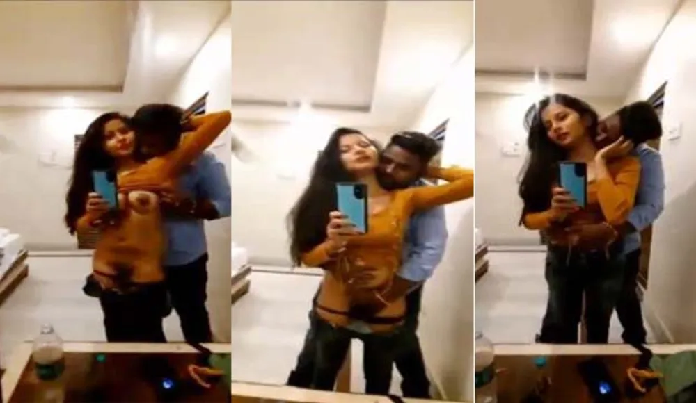 Lover in hotel mirror boobs play and pussy fingering Must Watch Online