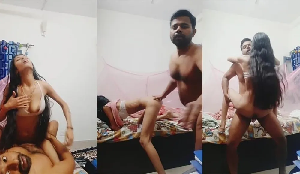 Newly Married Slim Wife - Giving Blowjob To Husband Hard Fucking Loud Moaning - Hindi Talking Don...