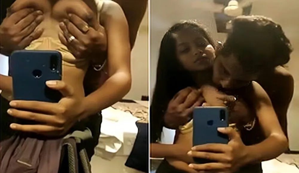 Sexy Young Girl Boobs Pressed By Boyfriend In Oyo