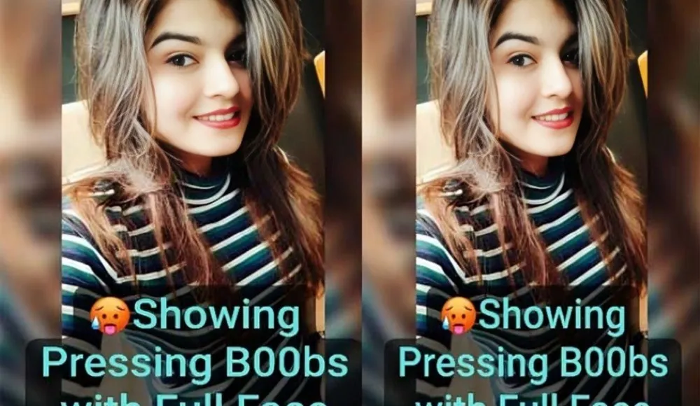 Beautiful Influencer Janvi Showing Pressing B00bs With Full Face