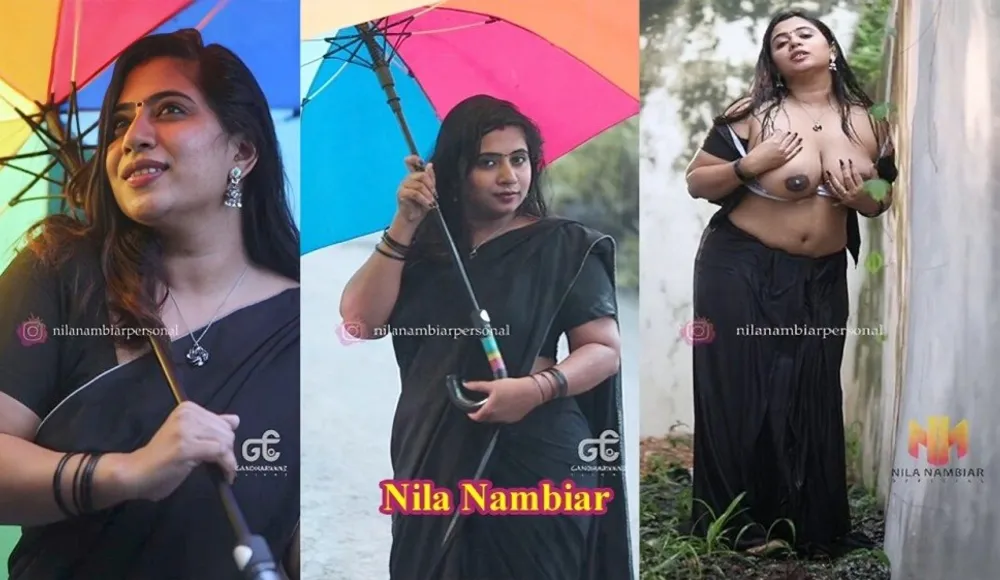 Nila Nambiar Black Saree Beautiful Nature Nude Viral Hd