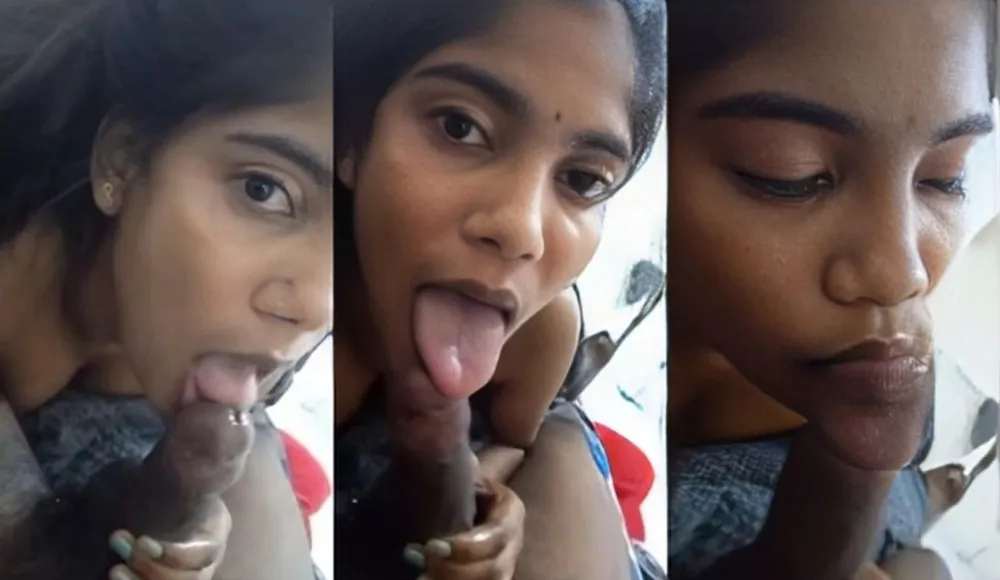 Sexy Indian Girl Sucking Lover Dick Blowjob