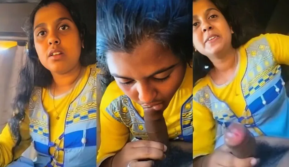 Cute Indian Girl Sucking Lover Dick Yellow