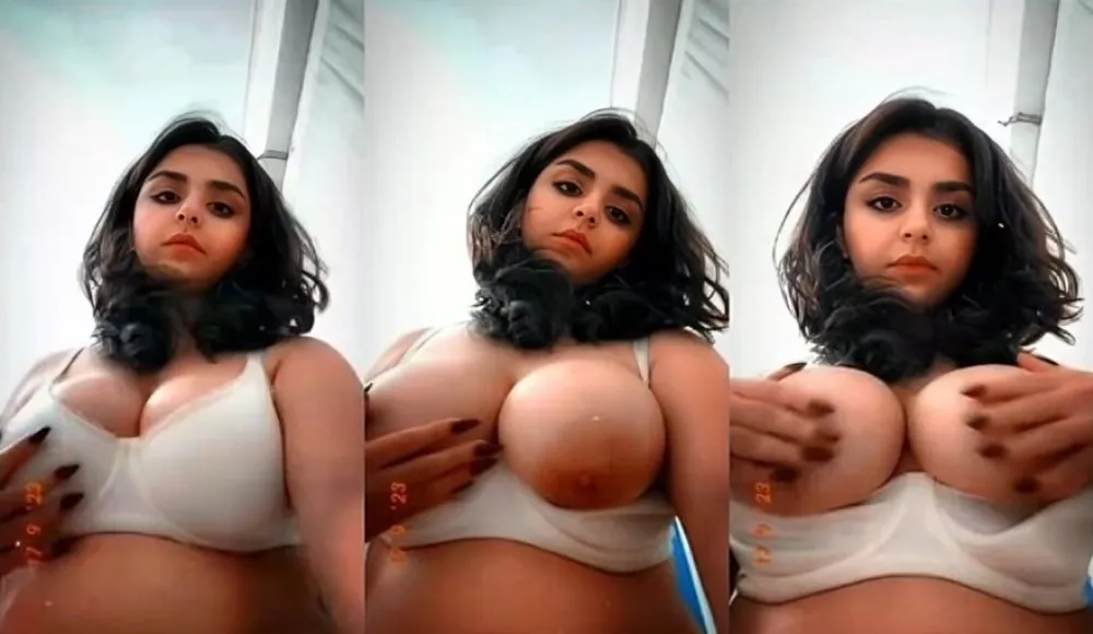 Cute Indian Girl Shows Her Big Boobs White