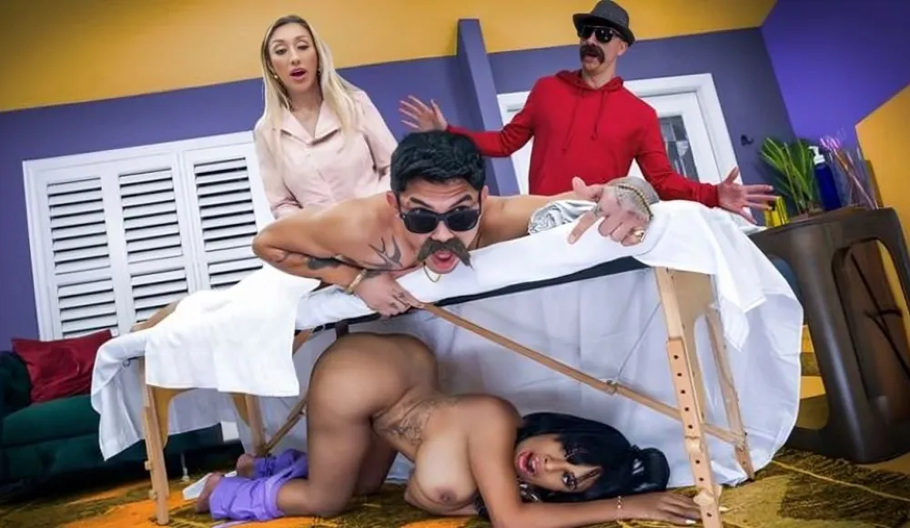 [MomSwap] Bella Madysin, Harlow Wilde - Happy Endings - Tricking Our Desperate Masseuse Moms