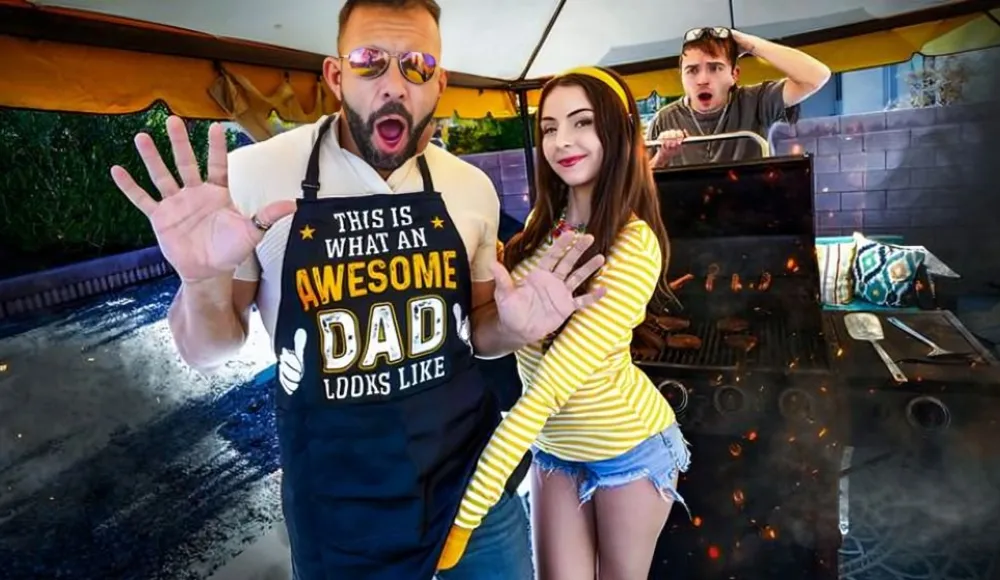 [FamilyStrokes] Serena Hill - "i'll Drain Your Cock Before The Bbq" Serena Gets Marinated In Dadd...