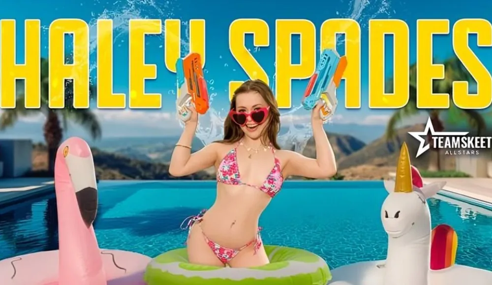 [TeamSkeetAllstars] March Spotlight - Haley Spades Gets Spring Break Ready With A Big Cock!