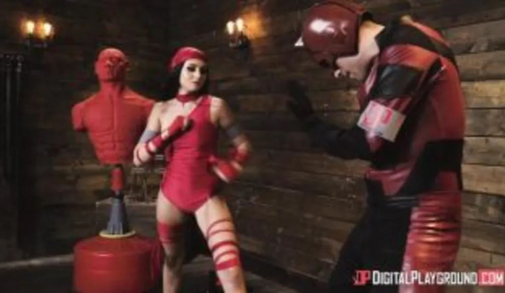 DareDevil a XXX parody. Elektra ready for battle and hot fuck